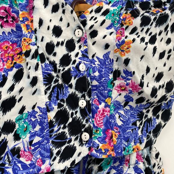 Paris Blues Vintage Floral Polka Dot 2 Piece Outfit Size Small / 5 - Picture 2 of 10